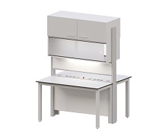 Стол с медиа-стойкой островной AB TSI 120.150.75/240 с двумя шкафами