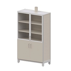 Шкаф лабораторный полипропиленовый AB SA 120.50.200 2G/2B PP