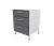 Тумба подкатная с ящиками AB CR 45.50.66 3DR